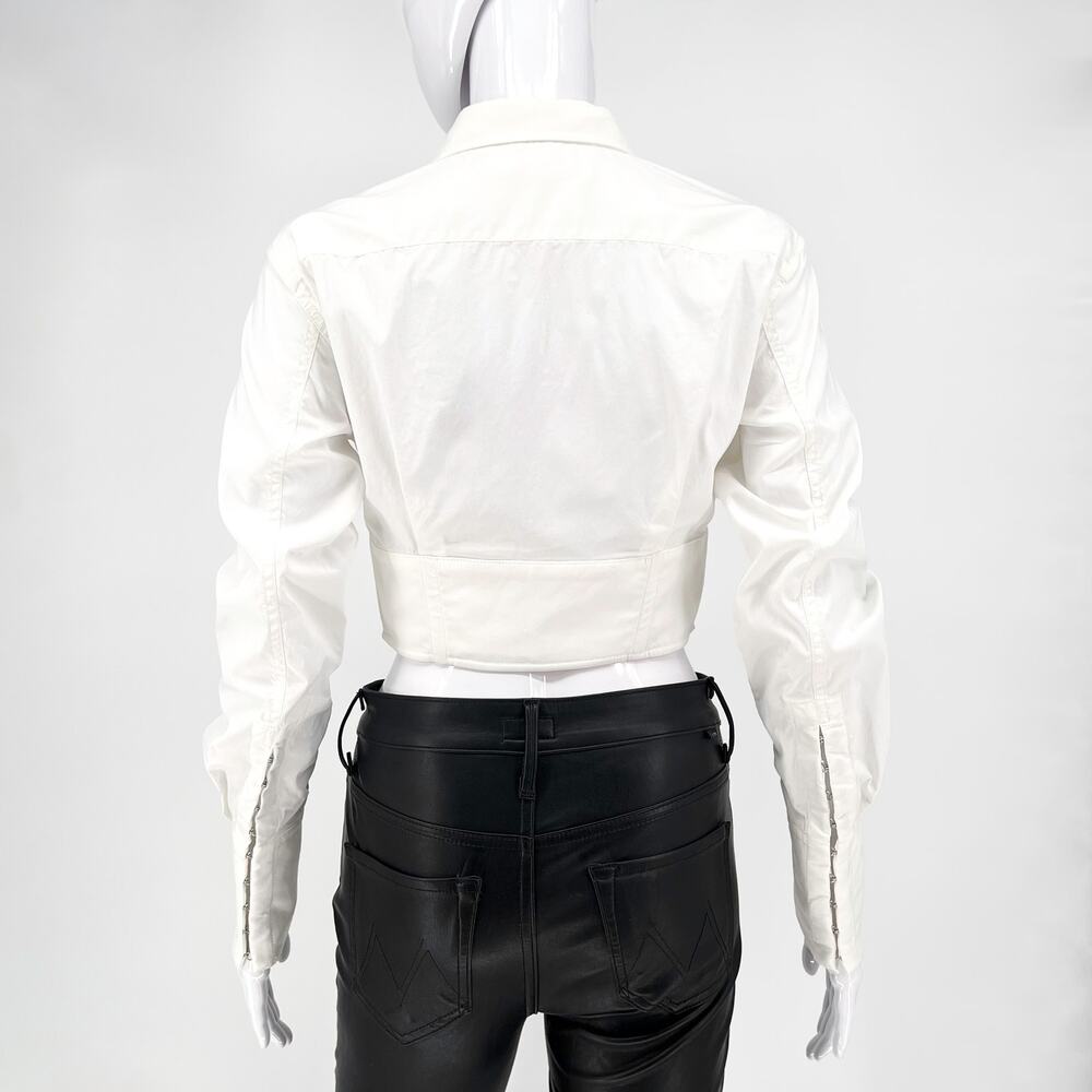 Dion Lee White Under Corset Shirt Structured Tailored Top Size AU 8 / US 4 - Picture 8 of 8